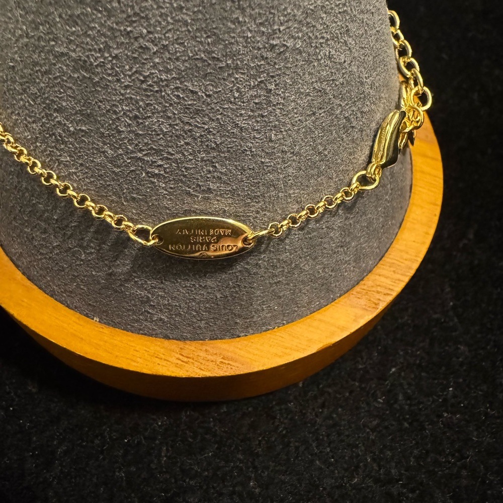 Louis Vuitton Gold and Silver Monogram Charm Bracelet M61084 LE1124 - Picture 3 of 6
